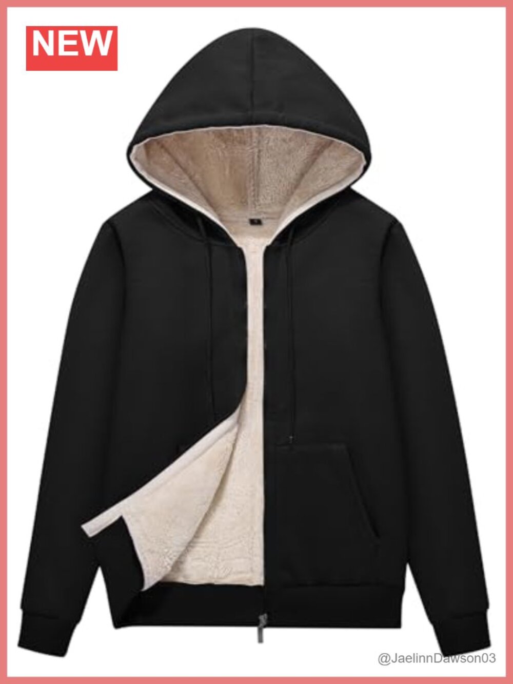 Flygo Women's Sherpa Lined Fleece Hoodie Zip Up Warm Winter Jacket